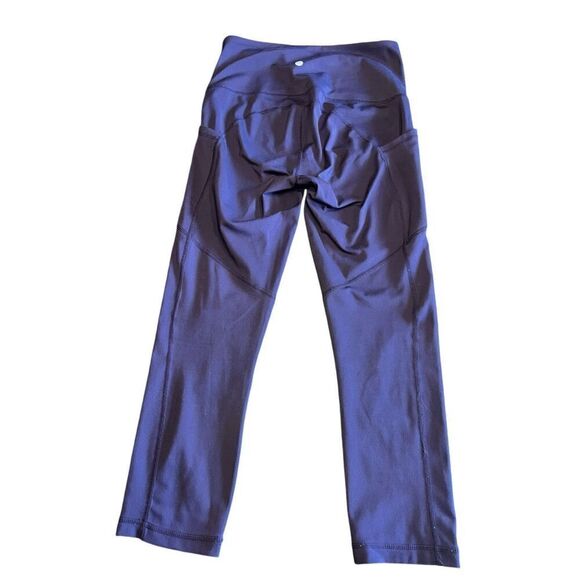 Yogalicious lux purple small leggings side pockets comfy yoga Pilates ￼ - Picture 2 of 5